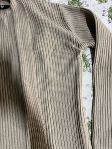 Ribbed Longline Cardigan