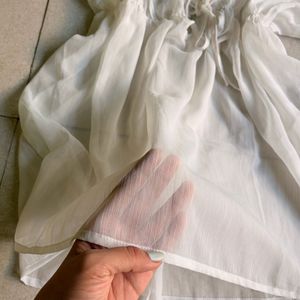 White Kaftan Beach Wrap Shrug