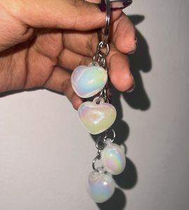 Cute Heart Keychain Accessory 🤍