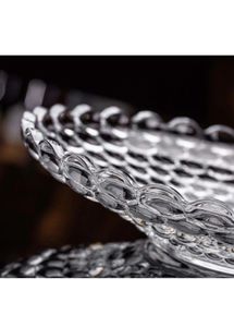 Elegant Glass Fruit Platter Bowl