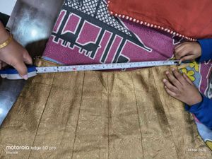 Elegant Gold Brocade Ethnic Skirt