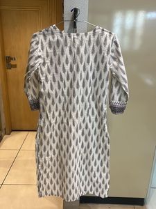 White Printed Kurta