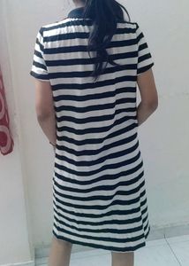 Casual Striped T-shirt Dress 😍
