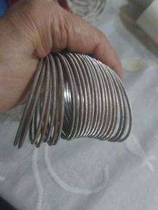 Set of 22 Ethnic Bangles Silver Colour