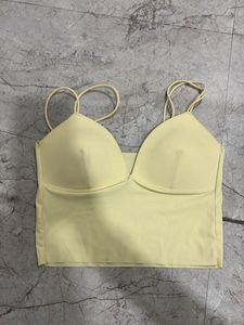 Cute Yellow Crop Top Bra