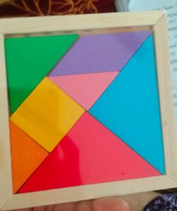 Tic-Tac-Toe Wooden Board  and a puzzle Game