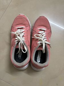 Pink Lace-Up Sneakers