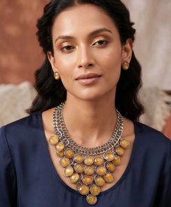 Statement Yellow Stone Necklace