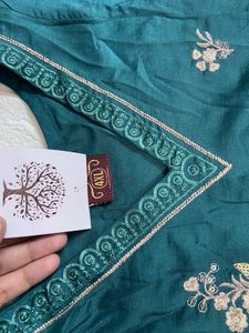 Elegant Green Embroidered Kurta Set with Dupatta