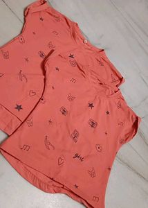 Pink color t shirt for kids