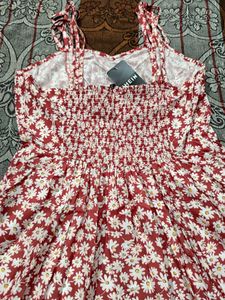 Cute Floral Print Mini Dress
