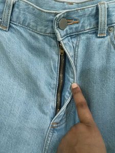 Light Wash Wide Leg Denim Jeans