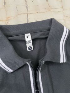 New Gray Polo Shirt with Zipper❤️‍🔥❤️‍🔥