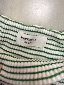 Striped Square Neck Top