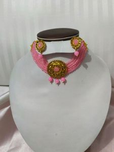 Pink Crystal Choker