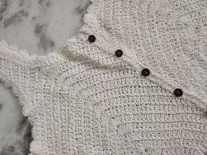 White Crochet Button-Up Crop Top