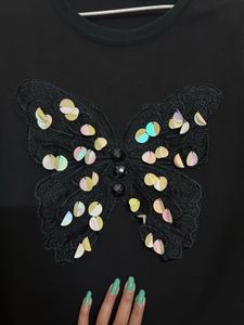 Black Butterfly Sweatshirt