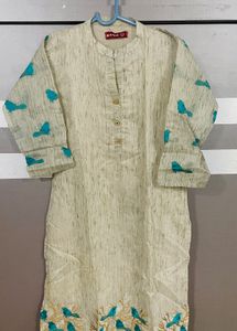 Chic Bird Print Kurta