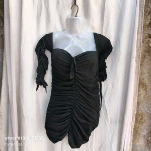 Chic Off-Shoulder Ruched Mini Dress