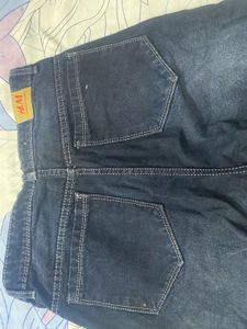H&M Dark Wash Contrast Stitch Jeans
