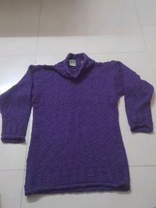 Smart Purple High Neck Sweater
