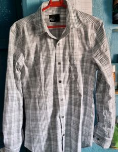 Snitch Dynamic Check Grey Full sleeve Shirt || Size "S"