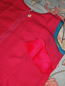 Stunning Pink Kurta Set with Teal dhoti salwar and