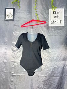 Black Henley Bodysuit