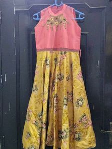Designer Floral Print Ethnic Gown