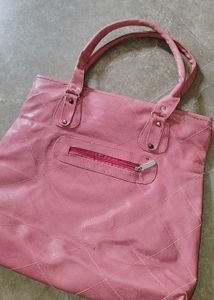 Chic Pink Quilted Tote Bag