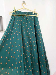 Emerald Green Polka Dot Skirt