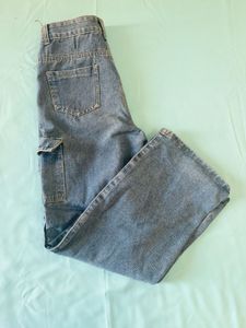 Blue Denim Cargo Jeans