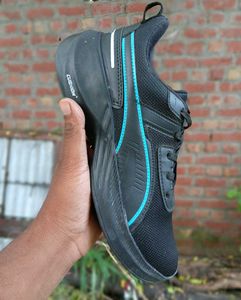 Puma Black & Blue Accent Running Shoe
