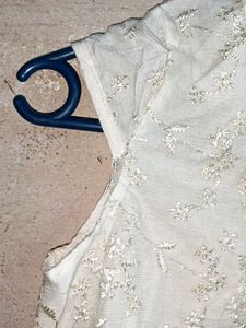 White Lace Blouse Top Layered