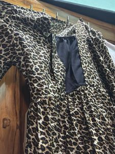 Leopard Print Mini Dress with Belt