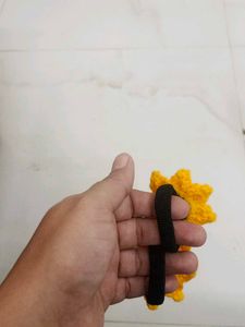 Sunflower Hair Ties - Crochet