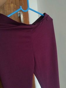 Burgundy Flared Pants