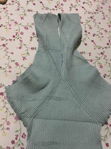 Ribbed Halter Neck Top