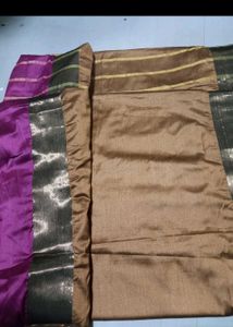 Vibrant Striped Silk green golden Saree
