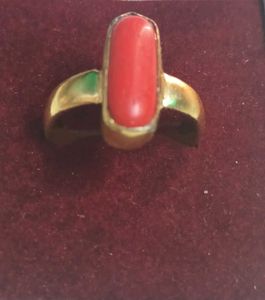 Vintage Coral Gold Ring