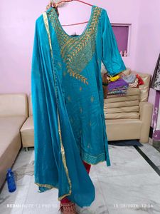 Teal Kurta with Dupatta
