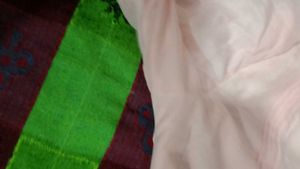 Elegant Pink Embroidered Kurti and peach top combo