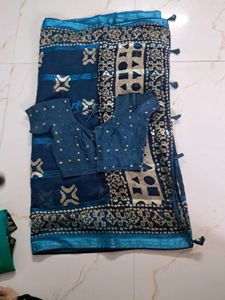 Beautiful Blue Ethnic Saree