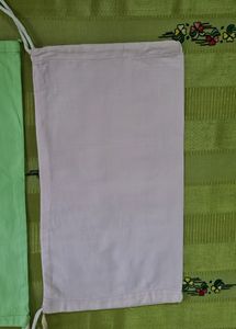 2 Small round pillow / Bolster Covers: pink green