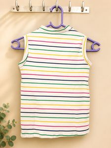 Striped Crew Neck Crop Top