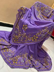 Beautiful handwork heavy  Saree