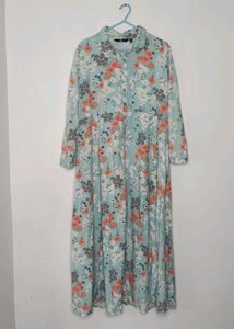 Floral Print Shirt Dress