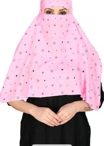 Pink Print Head Scarf