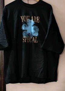 Oversized Black "You Are Special" T-Shirt