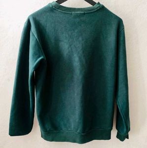 Oversized Green Graphic Sweatshirt